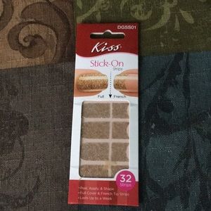 Stick-on strips for nails